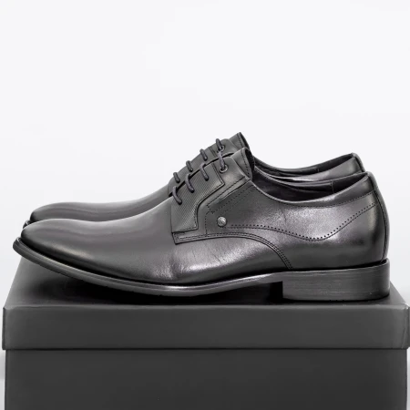 Pantofi Barbati din piele naturala Y006A-10A Negru Stephano