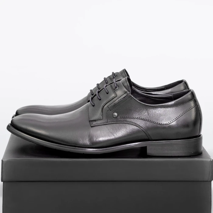 Pantofi Barbati din piele naturala Y006A-10A Negru Stephano