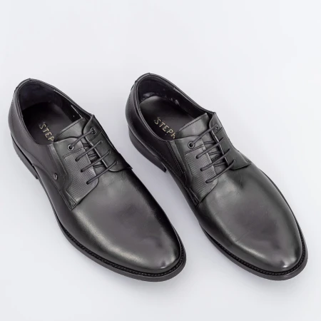 Pantofi Barbati din piele naturala Y006A-10A Negru Stephano