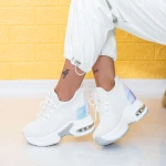 Pantofi Sport Dama cu Platforma WLGH8 White » MeiMei.Ro
