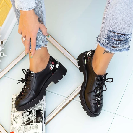 Pantofi Casual Dama DS29B Negru Mei