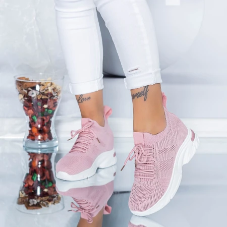 Pantofi Sport Dama cu Platforma KDN10 Roz Mei