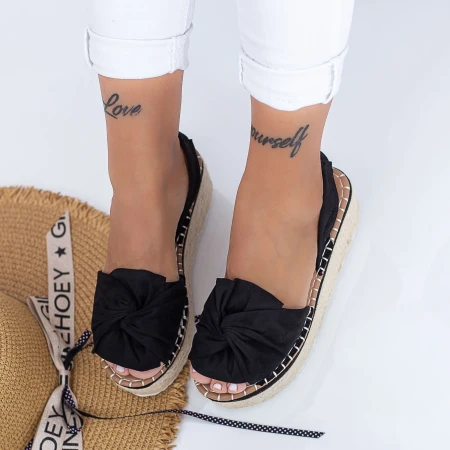 Sandale Dama cu Platforma FS27 Negru Mei