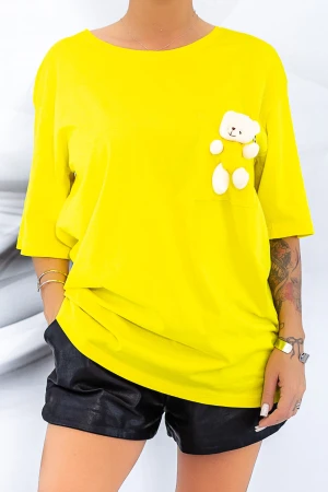 Tricou Dama 1824 Galben Fashion