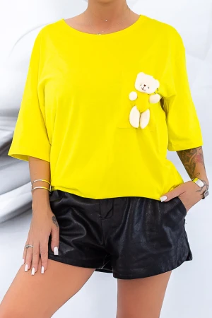Tricou Dama 1824 Galben Fashion