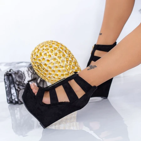Sandale Dama cu Platforma XKK513 Negru Mei