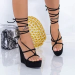 Sandale Dama cu Platforma XKK290 Negru Mei