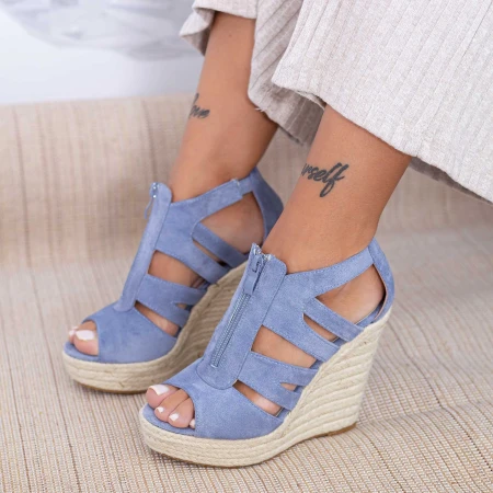 Sandale Dama cu Platforma HXS19 Albastru Mei