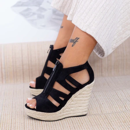 Sandale Dama cu Platforma HXS19 Negru Mei