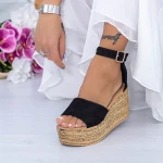 Sandale Dama cu Platforma FS18 Negru Mei