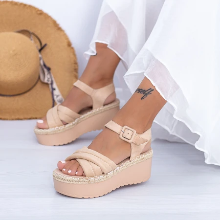 Sandale Dama cu Platforma KMD1 Piersica Mei