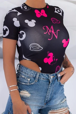 Body Dama 1104-2 Negru Fashion