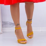 Sandale Dama cu Toc subtire YXD7 Yellow Mei
