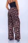 Pantaloni Dama 12261 Leopard Maro Fashion