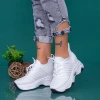 Pantofi Sport Dama cu Platforma KDN18 Alb Mei