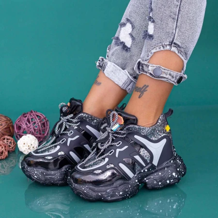 Pantofi Sport Dama cu Platforma WLGH72 Guncolor Mei