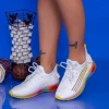 Pantofi Sport Dama YKQ210 White-Yellow Mei