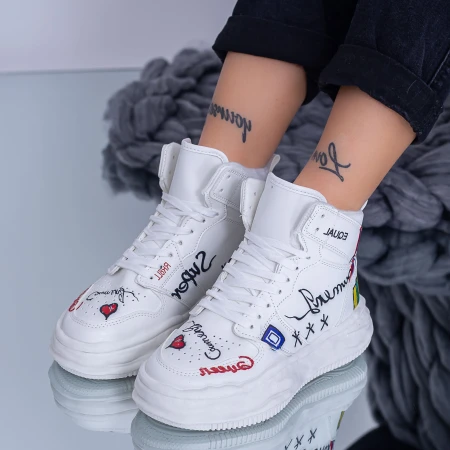 Pantofi Sport Dama B10 Alb Fashion