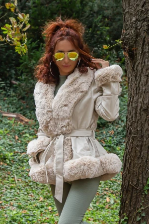 Geaca Dama 21-32 Bej Fashion