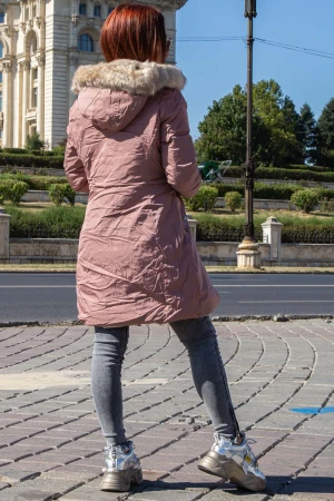 Geaca Dama F010 Roz-Bej Macleria