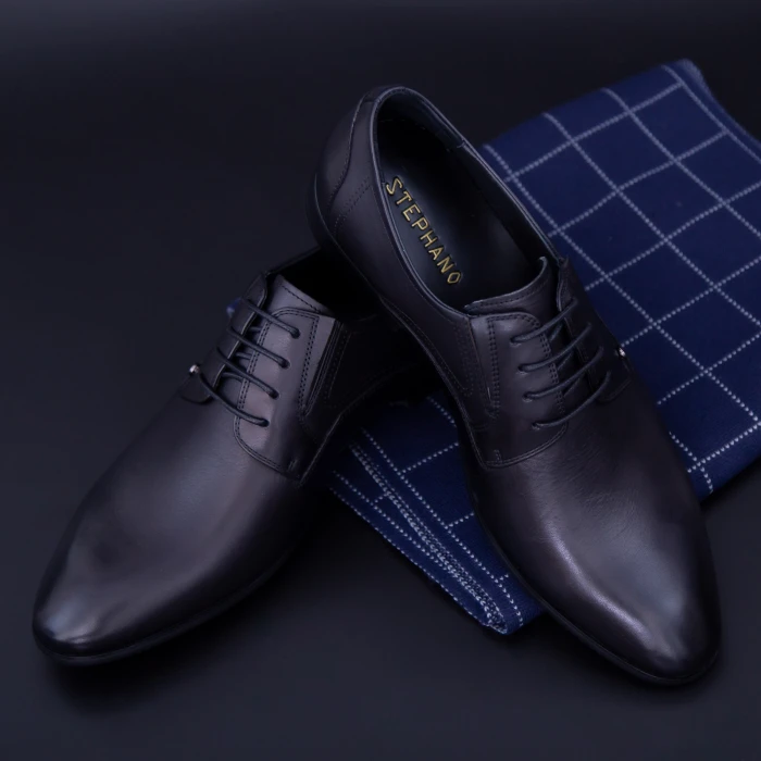 Pantofi Barbati din piele naturala Y079-02F Negru Mei