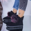 Ghete UG Dama WL127 Negru-Rosu Mei