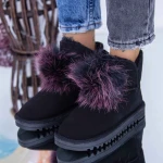 Ghete UG Dama WL127 Negru-Rosu Mei