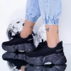 Pantofi Sport Dama cu Platforma WL116 Negru Mei