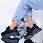 Pantofi Sport Dama cu Platforma WL116 Negru Mei