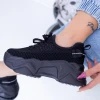 Pantofi Sport Dama cu Platforma WL116 Negru Mei