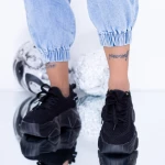 Pantofi Sport Dama cu Platforma WL116 Negru Mei