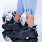 Pantofi Sport Dama cu Platforma WL118 Negru Mei