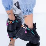 Pantofi Sport Dama cu Platforma WL118 Negru Mei