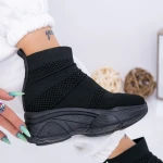 Pantofi Sport Dama cu Platforma WL131A Negru Mei