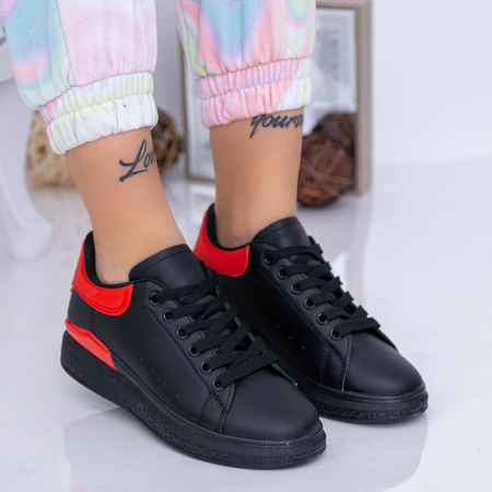Pantofi Sport Dama YKQ262A Negru-Rosu Mei