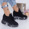 Pantofi Sport Dama cu Platforma WL172 Negru Mei
