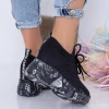 Pantofi Sport Dama cu Platforma WL172 Negru Mei