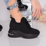 Pantofi Sport Dama cu Platforma MX352A Negru Mei