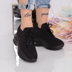Pantofi Sport Dama cu Platforma MX352A Negru Mei