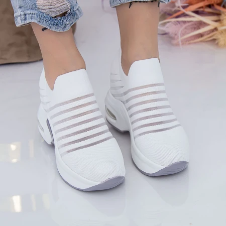 Pantofi Sport Dama cu Platforma MX350 Alb Mei
