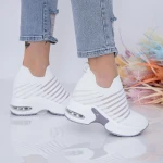 Pantofi Sport Dama cu Platforma MX350 Alb Mei