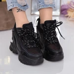 Pantofi Sport Dama cu Platforma WL175 Negru Mei