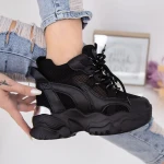 Pantofi Sport Dama cu Platforma WL175 Negru Mei