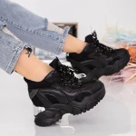 Pantofi Sport Dama cu Platforma WL175 Negru Mei