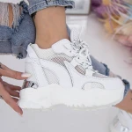 Pantofi Sport Dama cu Platforma WL175 Alb Mei