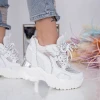 Pantofi Sport Dama cu Platforma WL175 Alb Mei