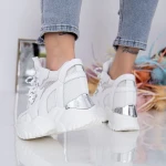 Pantofi Sport Dama cu Platforma WL175 Alb Mei