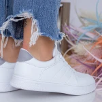 Pantofi Sport Dama 927 Alb-Gri Fashion