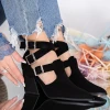 Pantofi cu Toc gros XKK520 Negru Mei