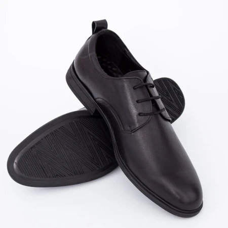 Pantofi Barbati din piele naturala 66073 Negru F.Gerardo